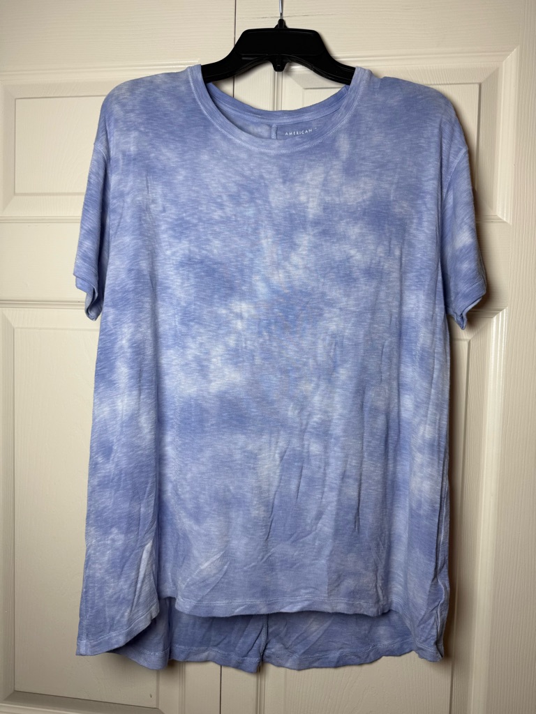 American Eagle Blue & White Tie Dye Tshirt